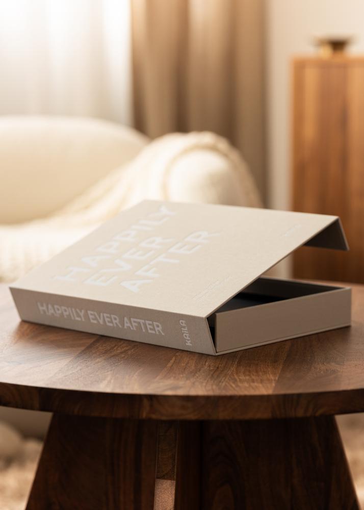 KAILA HAPPILY EVER AFTER Creme - Coffee Table Photo Album (60 čierne strani)