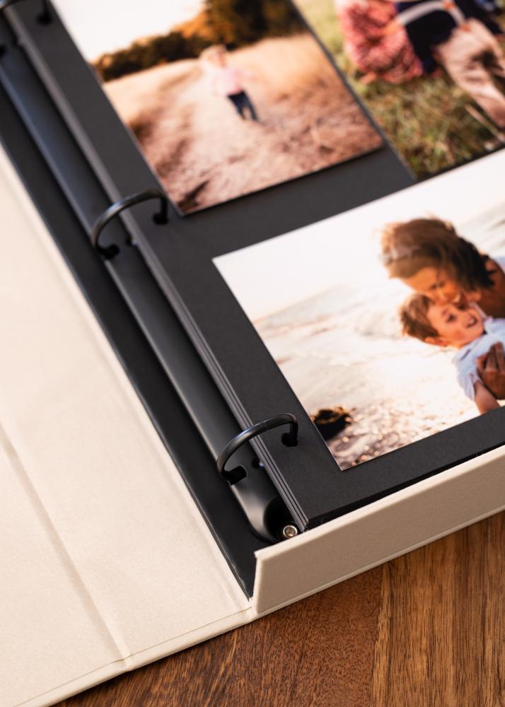 KAILA HAPPILY EVER AFTER Creme - Coffee Table Photo Album (60 čierne strani)