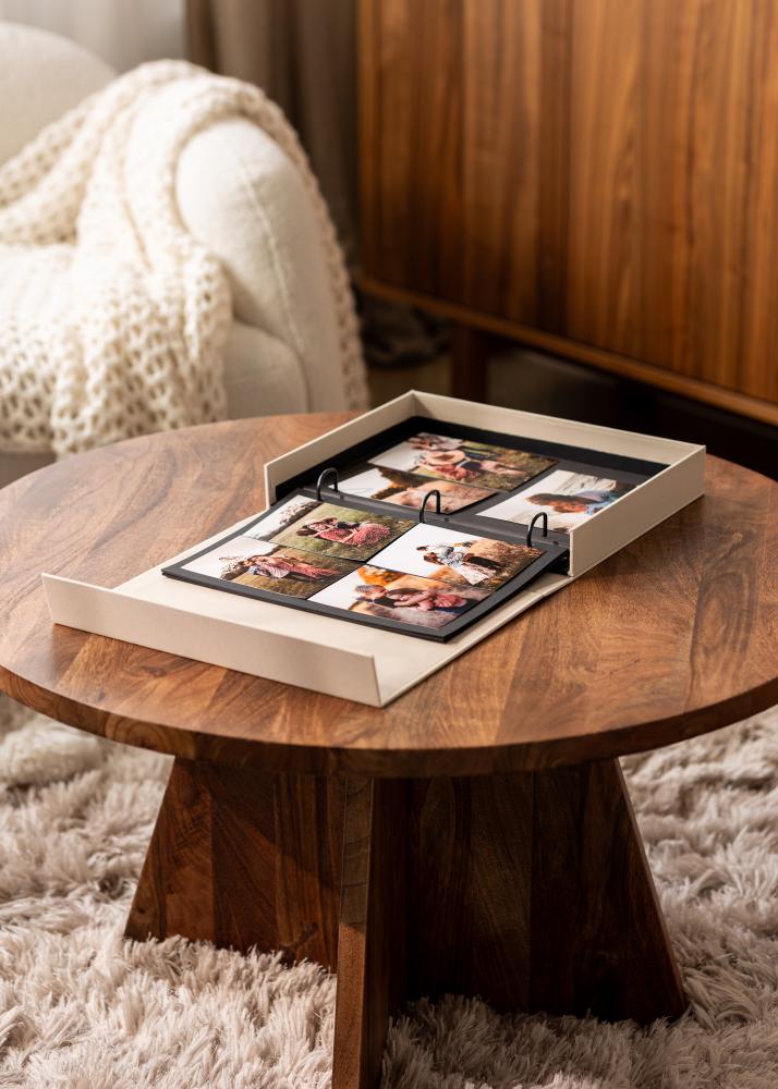 KAILA HAPPILY EVER AFTER Creme - Coffee Table Photo Album (60 čierne strani)