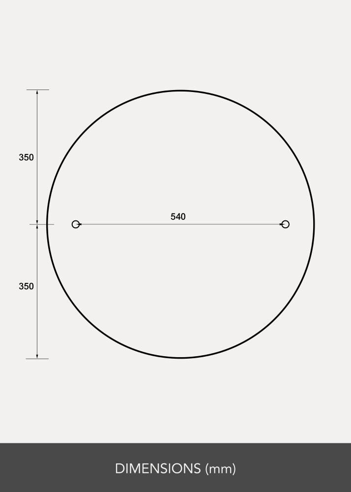 Ogledalo Clarity 70 cm Ø