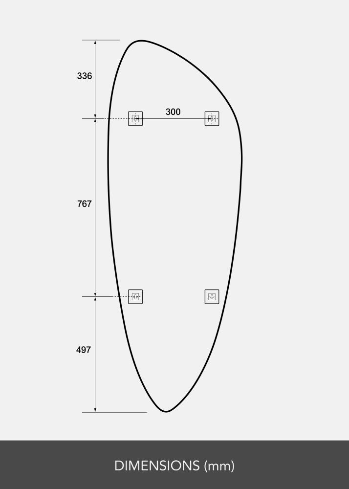 Ogledalo Obelisk 160x57 cm