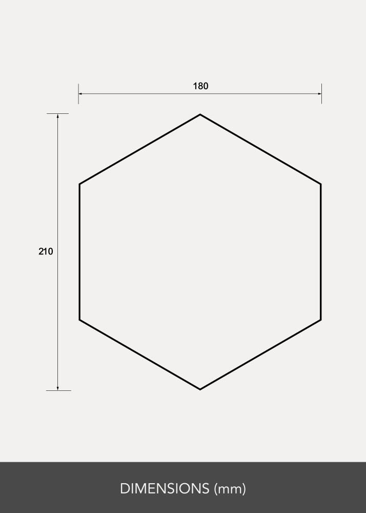 Ogledalo Set Hexagon 18x21 cm - 5 št.