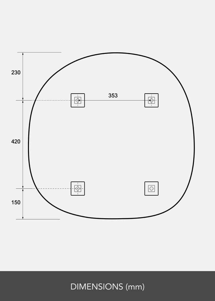 Ogledalo Roundy 80x80 cm