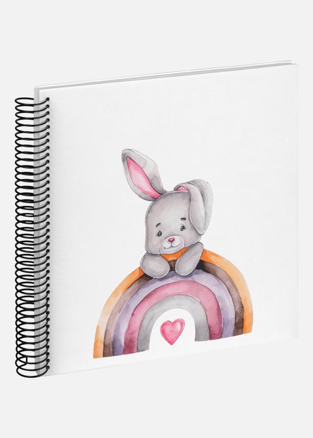 Bunny Malin Spiralni album Bela - 24x24 cm (40 Beli Strani / 20 listov)