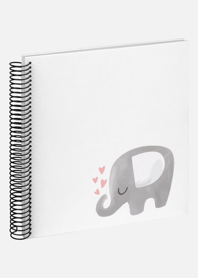 Baby Elephant Hearting Spiralni album Bela - 24x24 cm (40 Beli Strani)