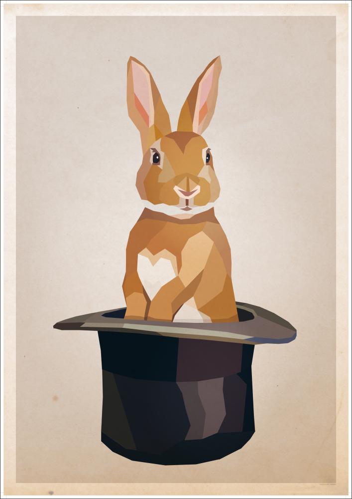 Rabbit in hat Poster