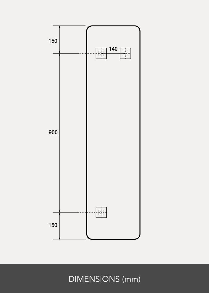 Ogledalo Rectangle L 30x120 cm