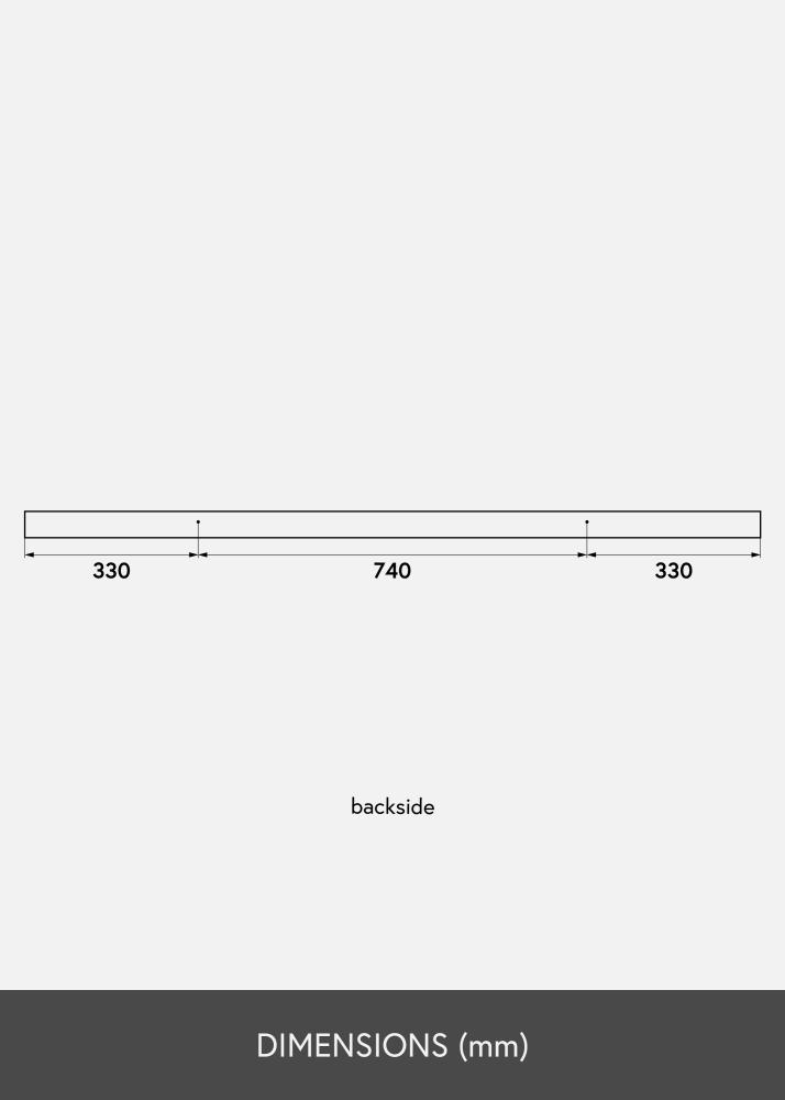 Polica za slike Črna 140 cm