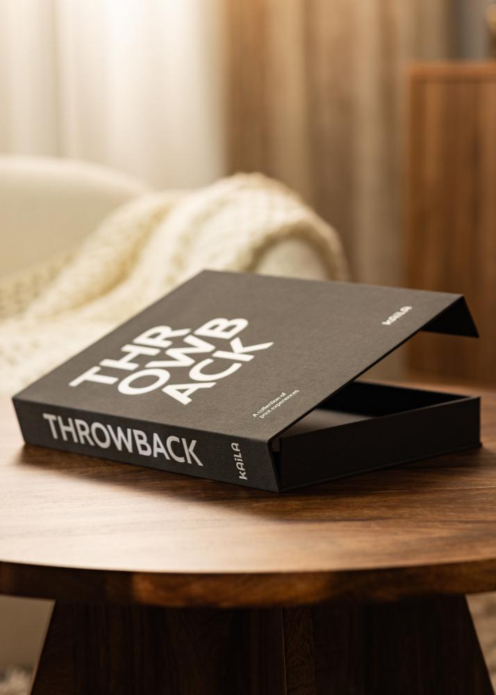 KAILA THROWBACK Black/White- Coffee Table Photo Album (60 čierne strani)