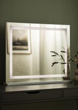 KAILA Ogledalo za ličenje Vanity LED Bela 80x65 cm