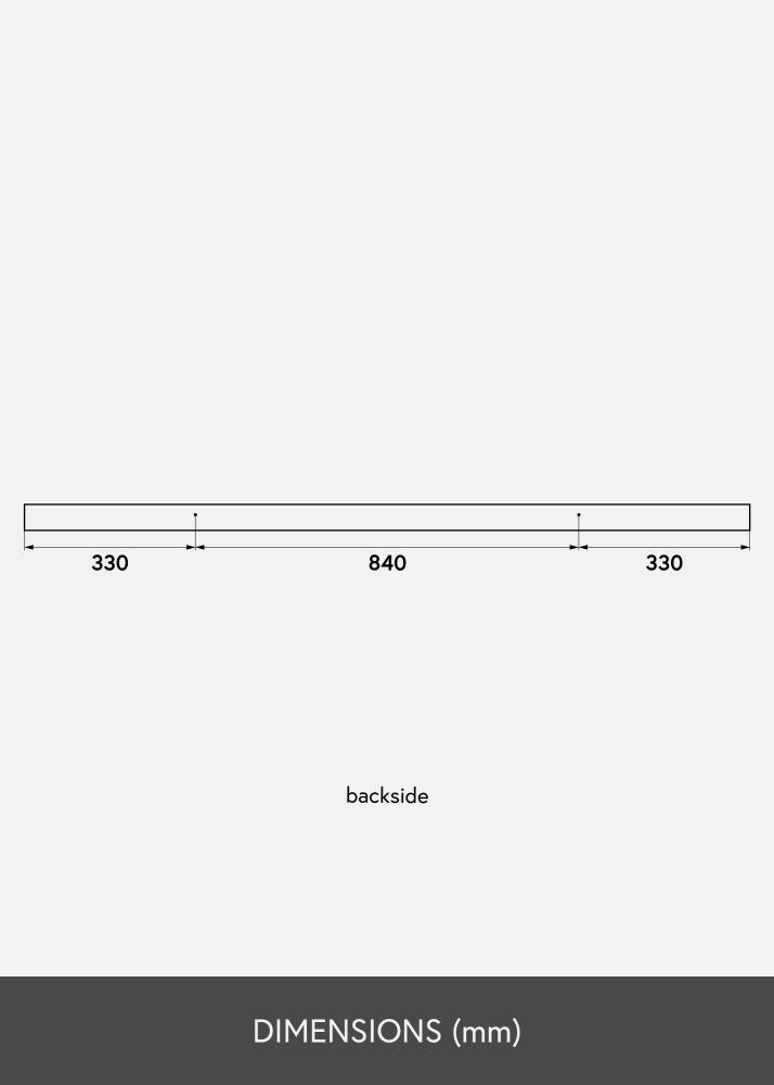 Polica za slike Črna 150 cm