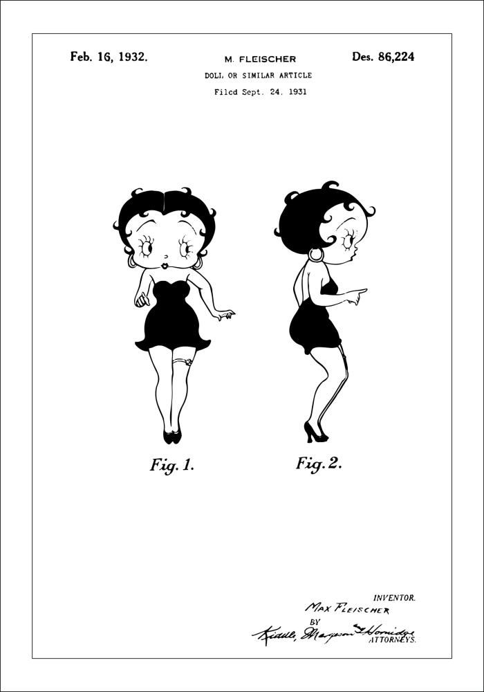 Risba patenta - Betty Boop Poster