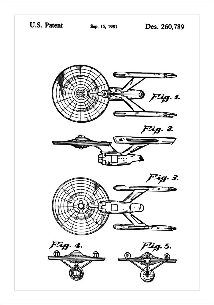 Risba patenta - Star Trek - USS Enterprise Poster