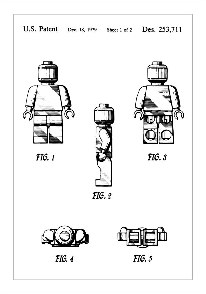 Risba patenta - Lego v Poster