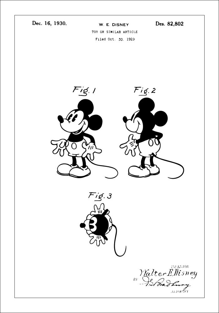 Risba patenta - Disney - Mickey Mouse Poster