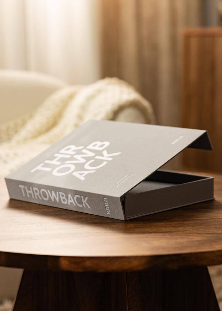 KAILA THROWBACK Grey/White - Coffee Table Photo Album (60 čierne strani)