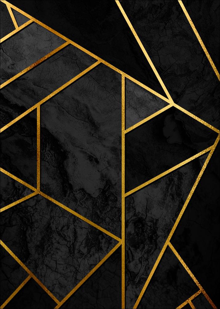 Gold & Black Marble Poster