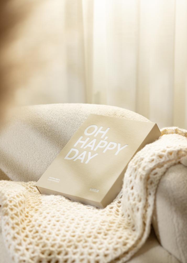 KAILA OH HAPPY DAY Grey - Coffee Table Photo Album (60 čierne strani)