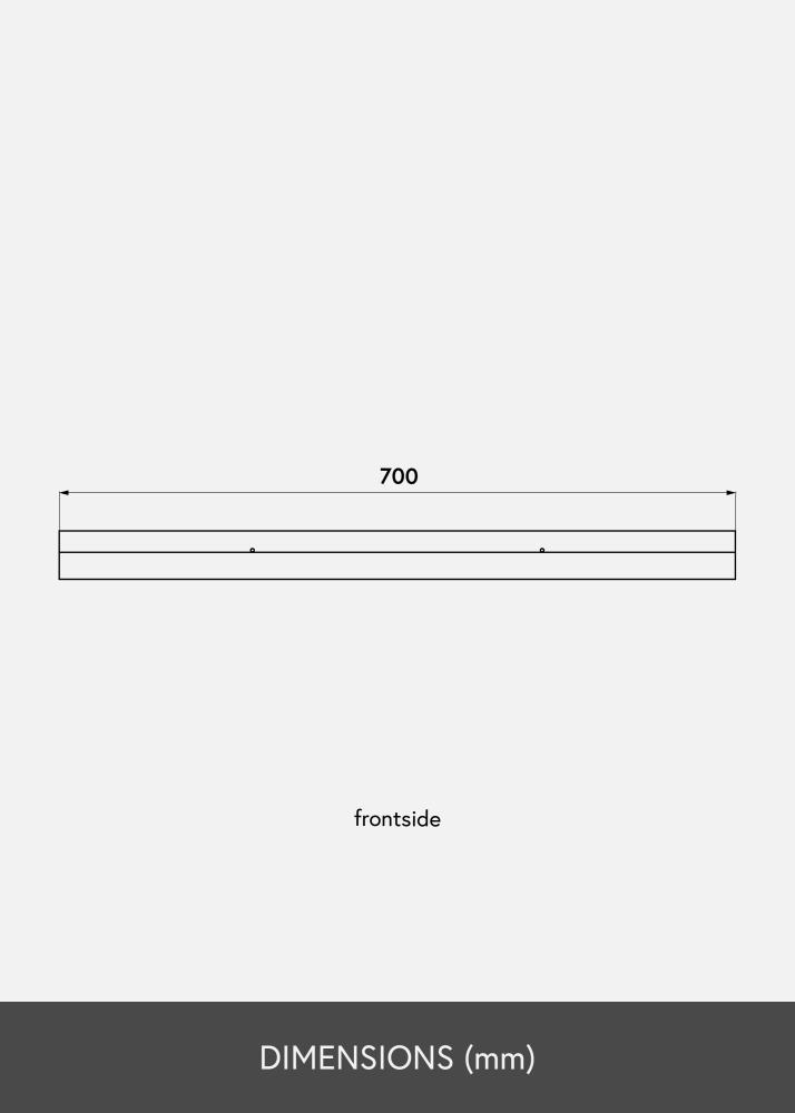 Polica za slike Črna 70 cm