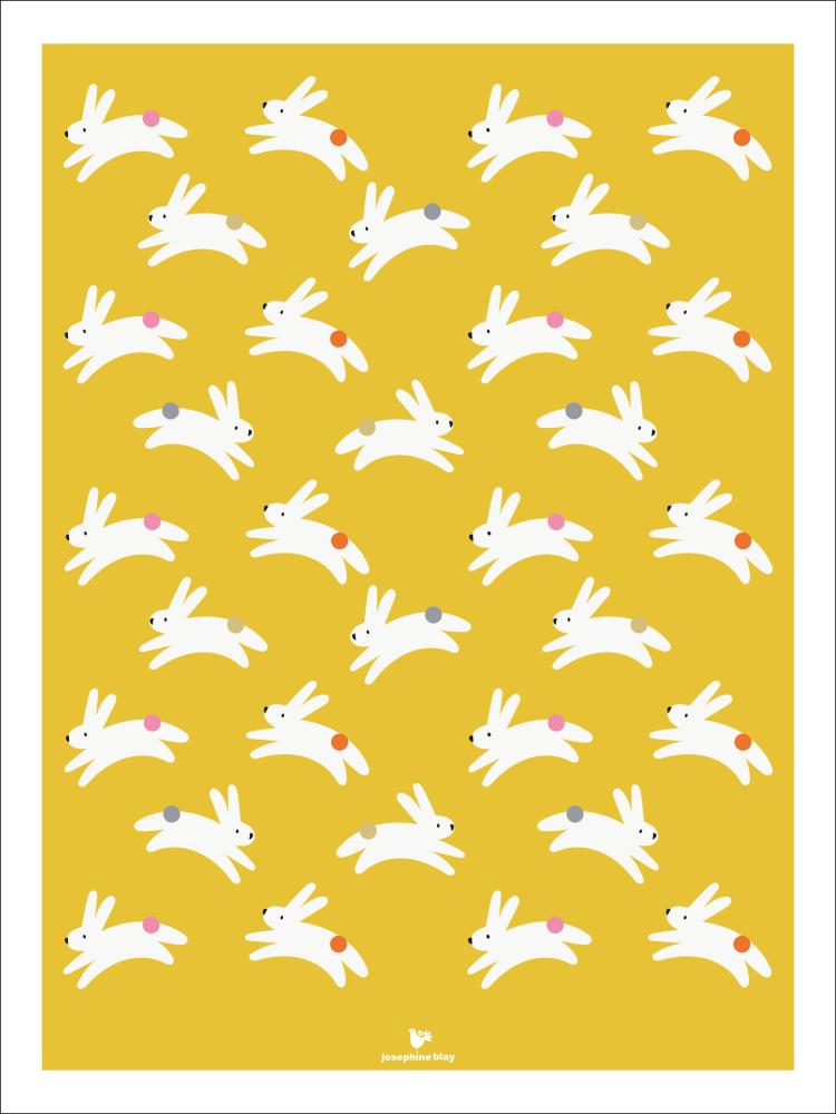 Rabbit - yellow Poster