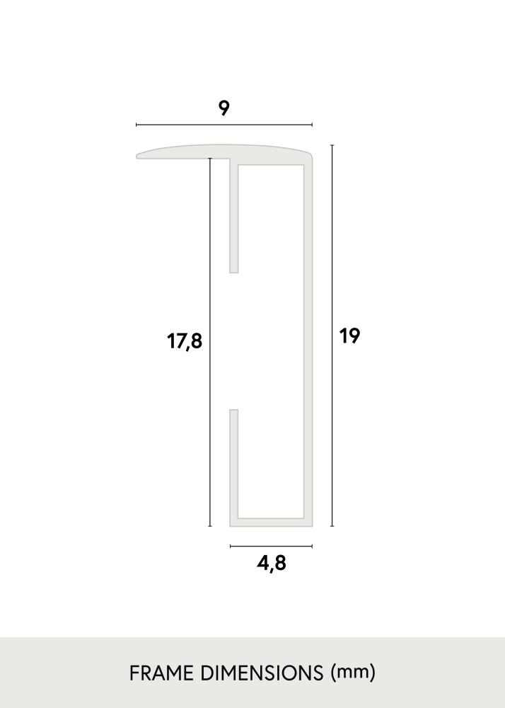 Okvir Aluminij Akrilno steklo Črna 70x100 cm